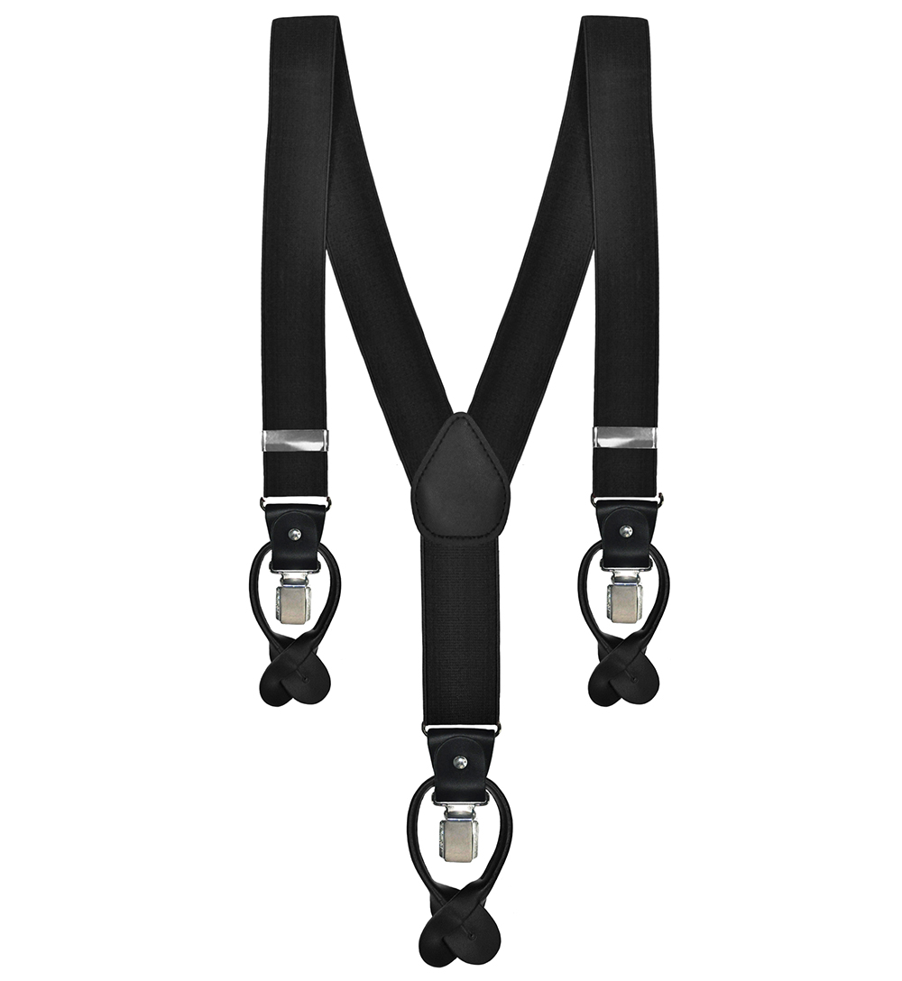 Black Dual Braces Formal Tailor