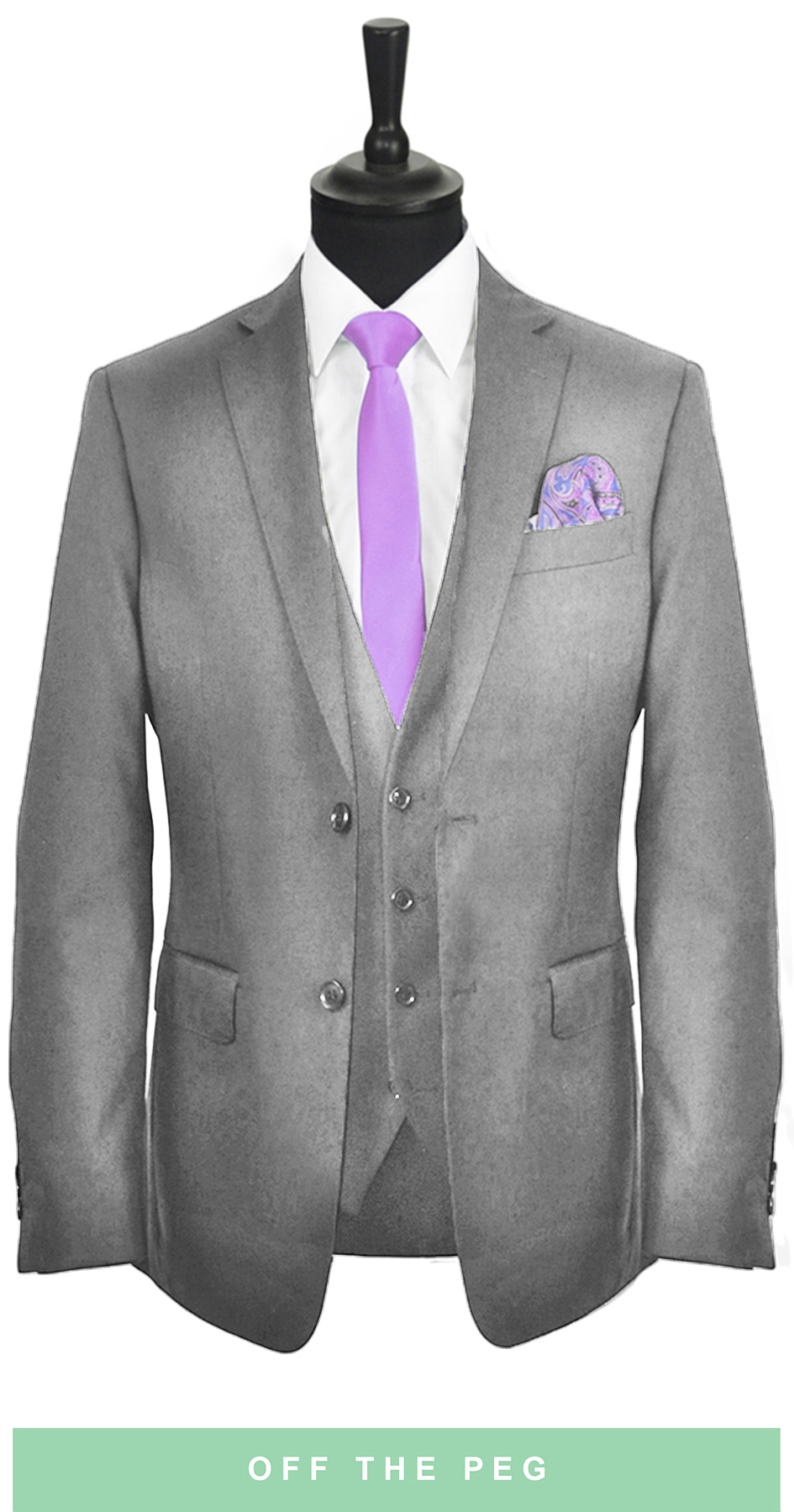 Silver Gray 2 Button Suits Starting At $199 - Mensuits.com