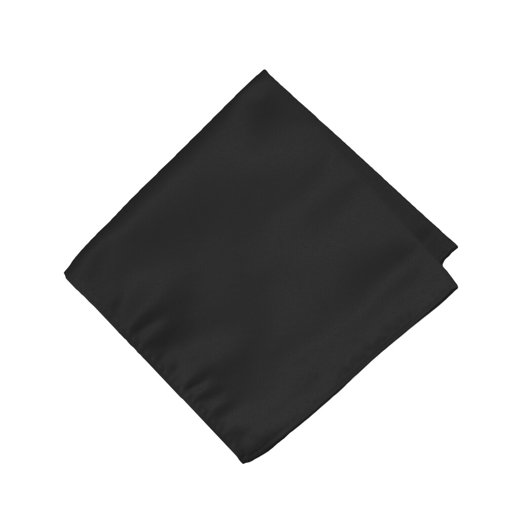 Black Satin Hankie Formal Tailor