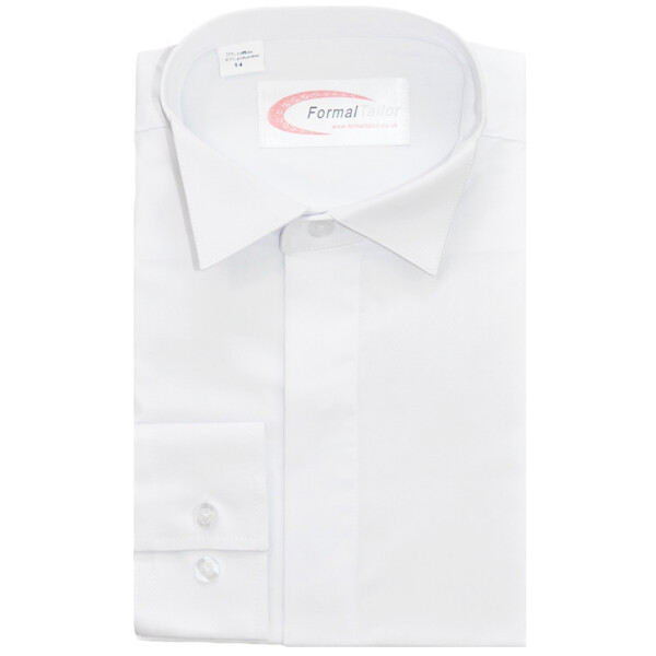 Boys White Wing Collar Shirt Formal Tailor