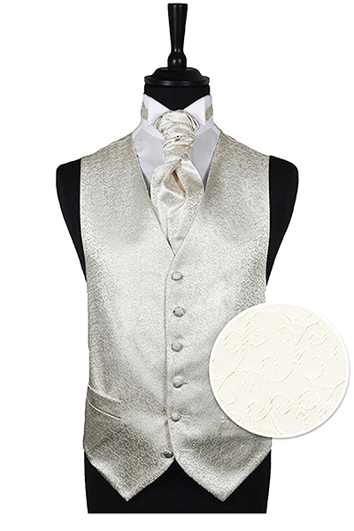 Boys Ivory Scroll Waistcoat - Formal Tailor
