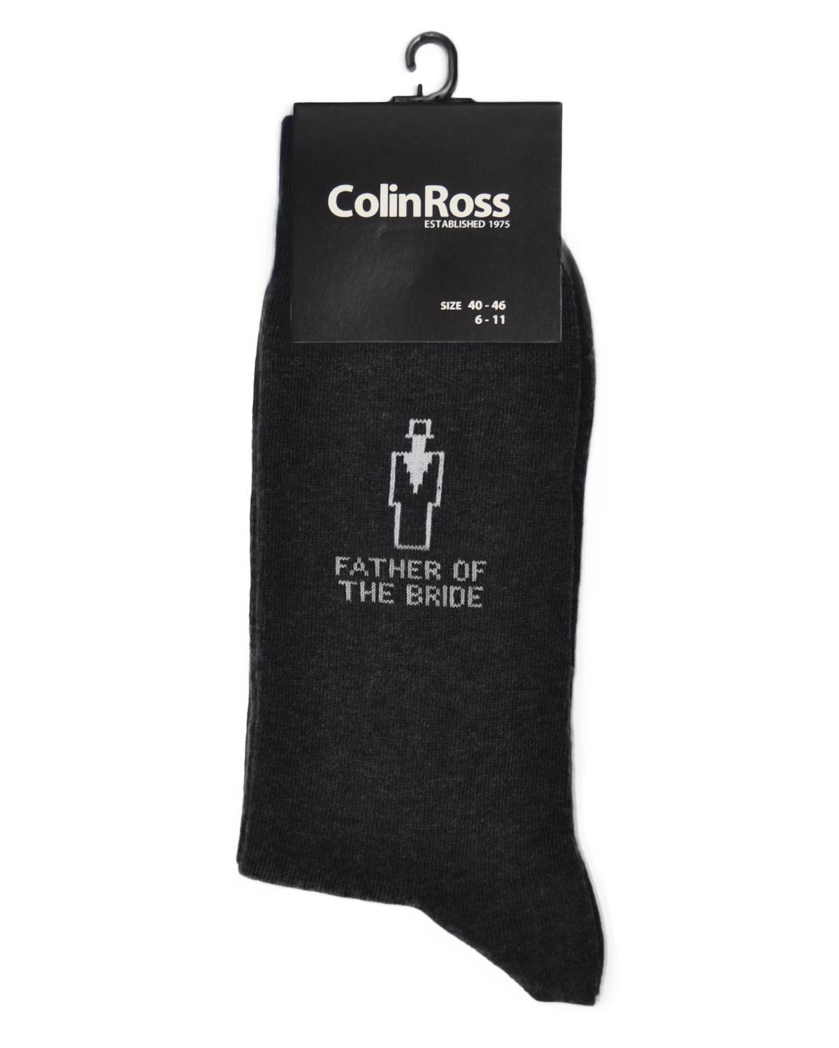 Charcoal Father of the Bride Socks - Formal Tailor