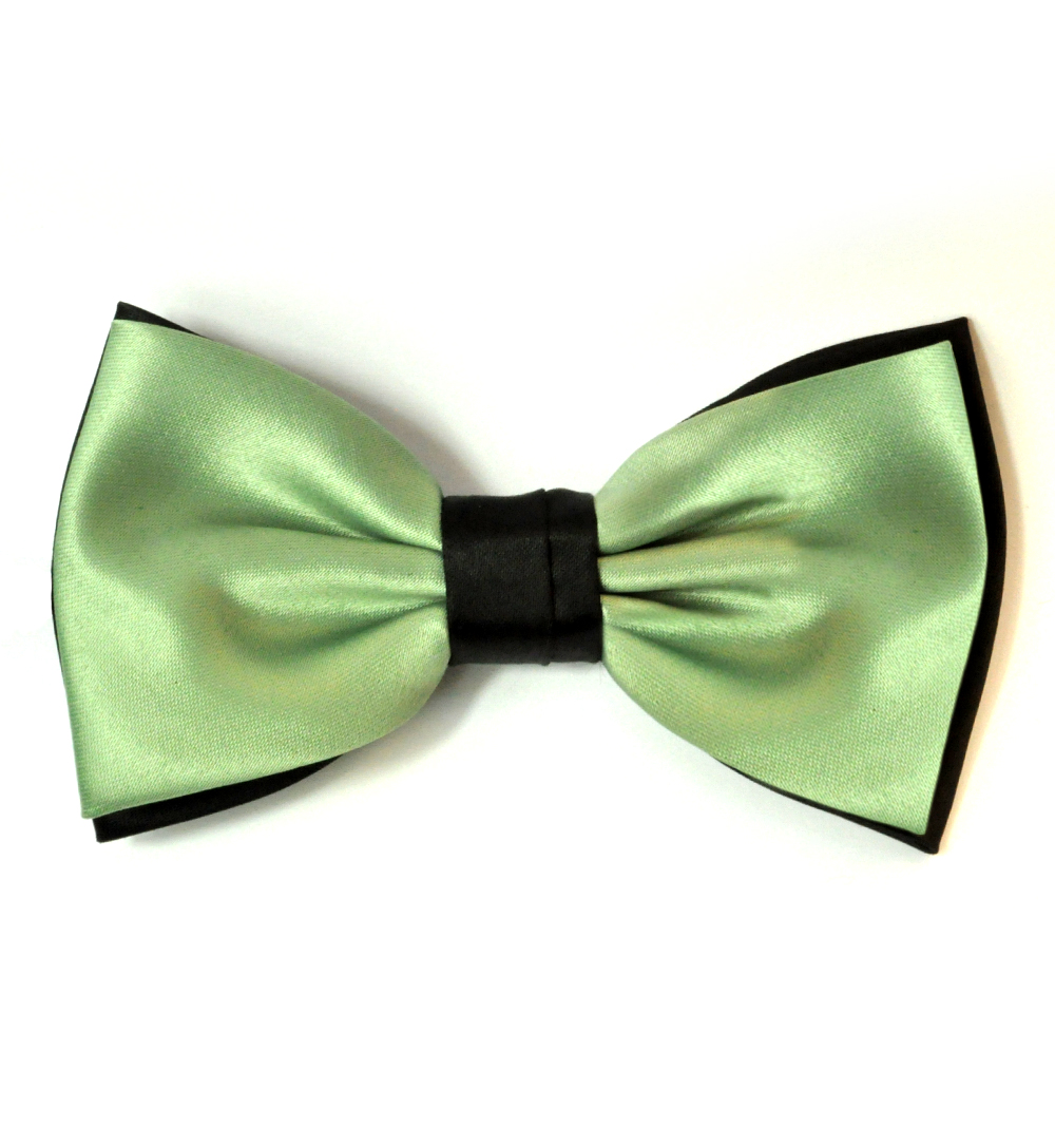 Sage Green & Black Bow Tie - Formal Tailor