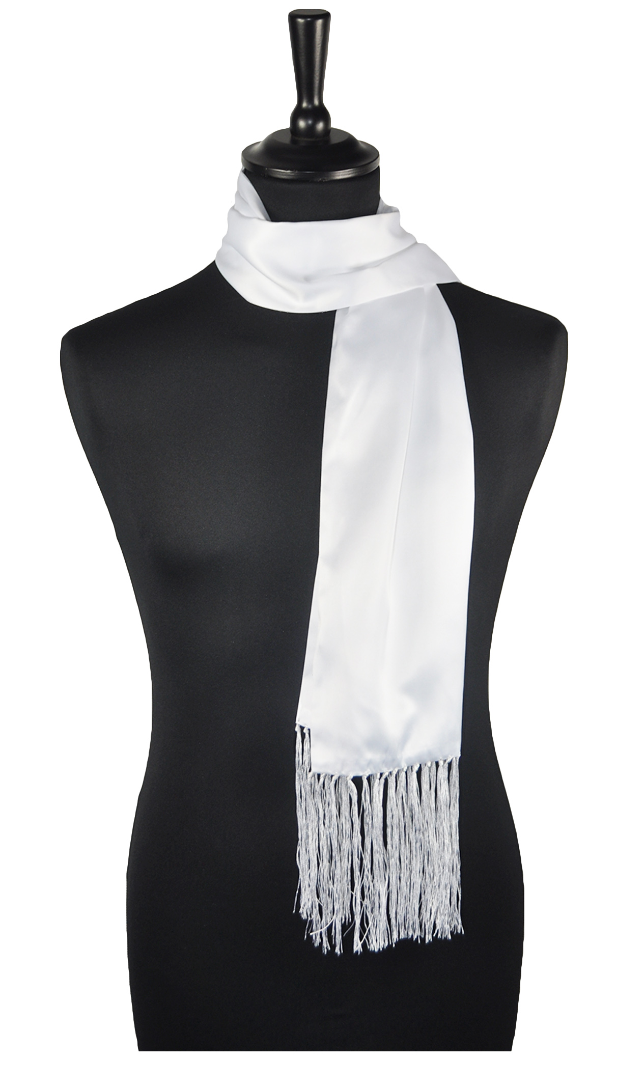 White Silk Dress Scarf - Formal Tailor